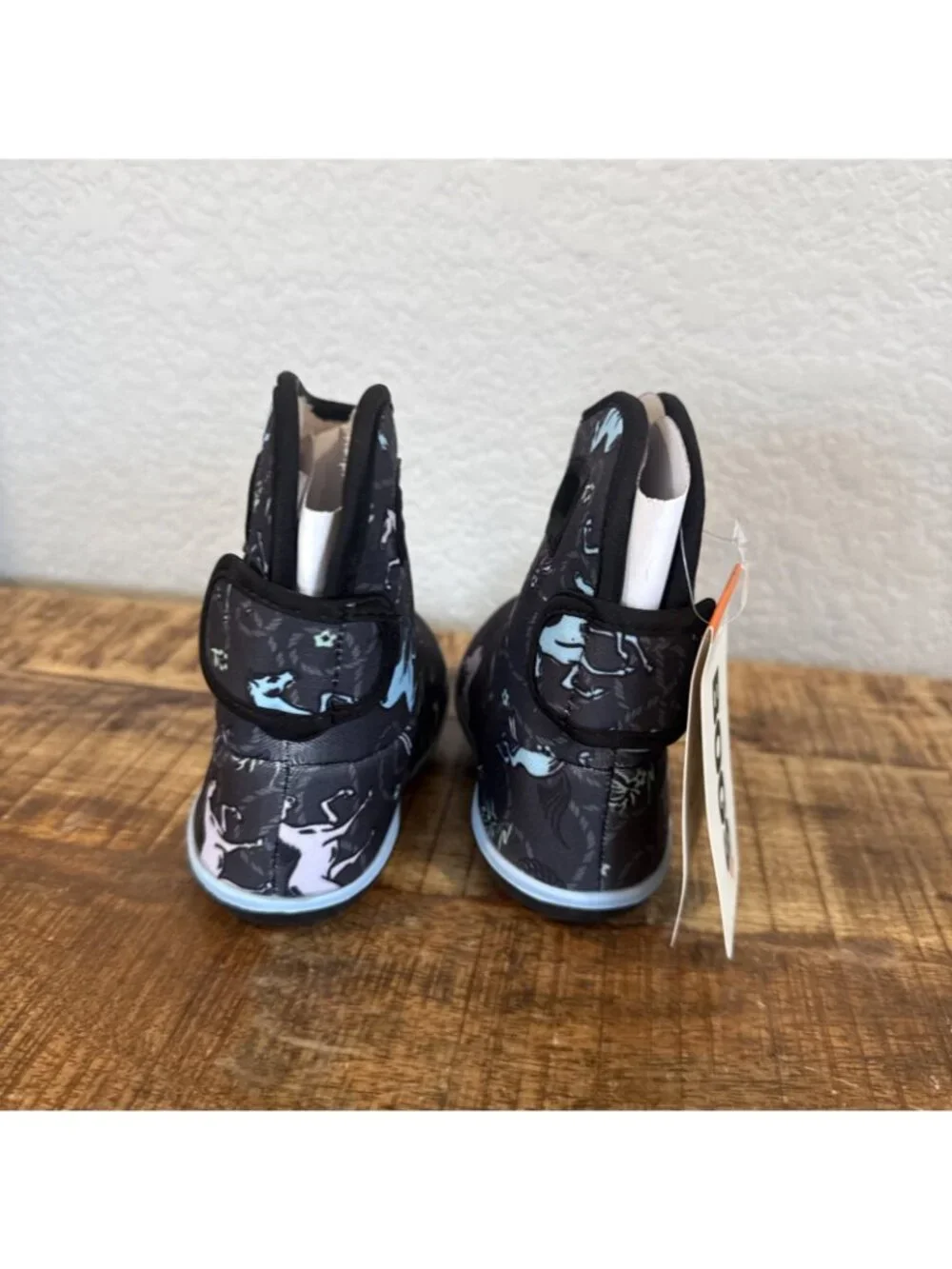 Baby Bogs II Snow Boots Infant Size 6 Horses Grey Purple Blue Insulated Lined
